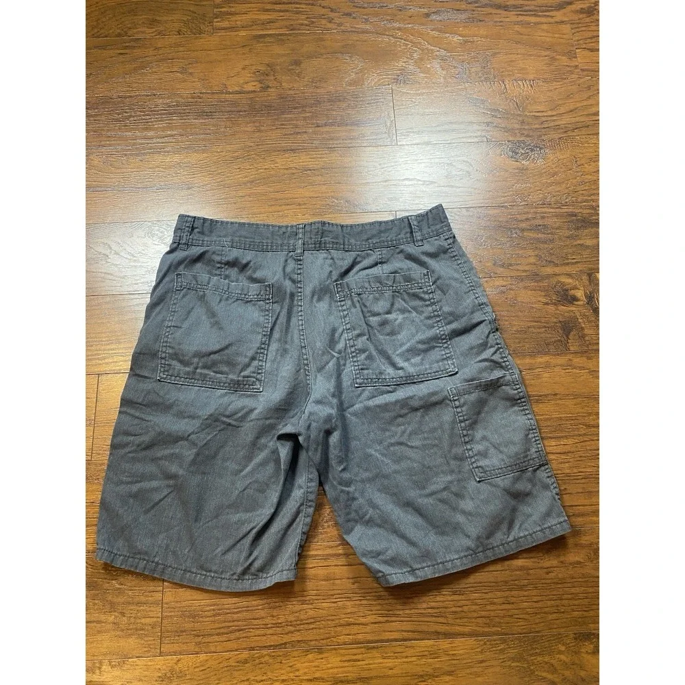 Ocean Pacific OP Mens 36 Heather‎ Charcoal Grey Utility Flat Front Shorts